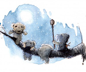 Ilustración "Bears on the Branch"