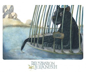 Illustration from "Der Panther" (The Panther), published by Kindermann Verlag, Berlin