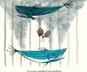 Ilustración de "I'm Going To Eat This Ant", publicado en el 2017 en la editorial Bloomsbury Children's Books