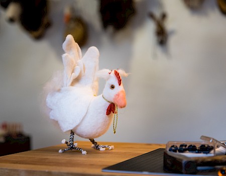 A C.H.I.X. chicken (NOT for sale, at the request of Suse's daughter Anna) (Photo: Michael Orth)