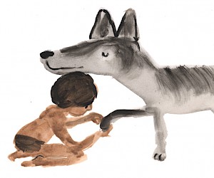 mowgli and wolf