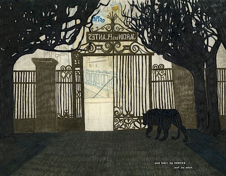 Illustration aus Ninas Neuinterpretation von Rilkes "Der Panther"