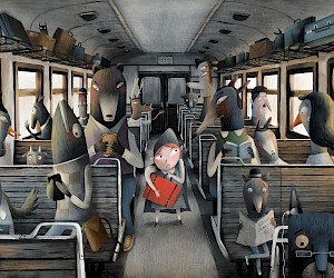 Illustration "La mochila roja"